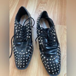 Zara studded derby shoes